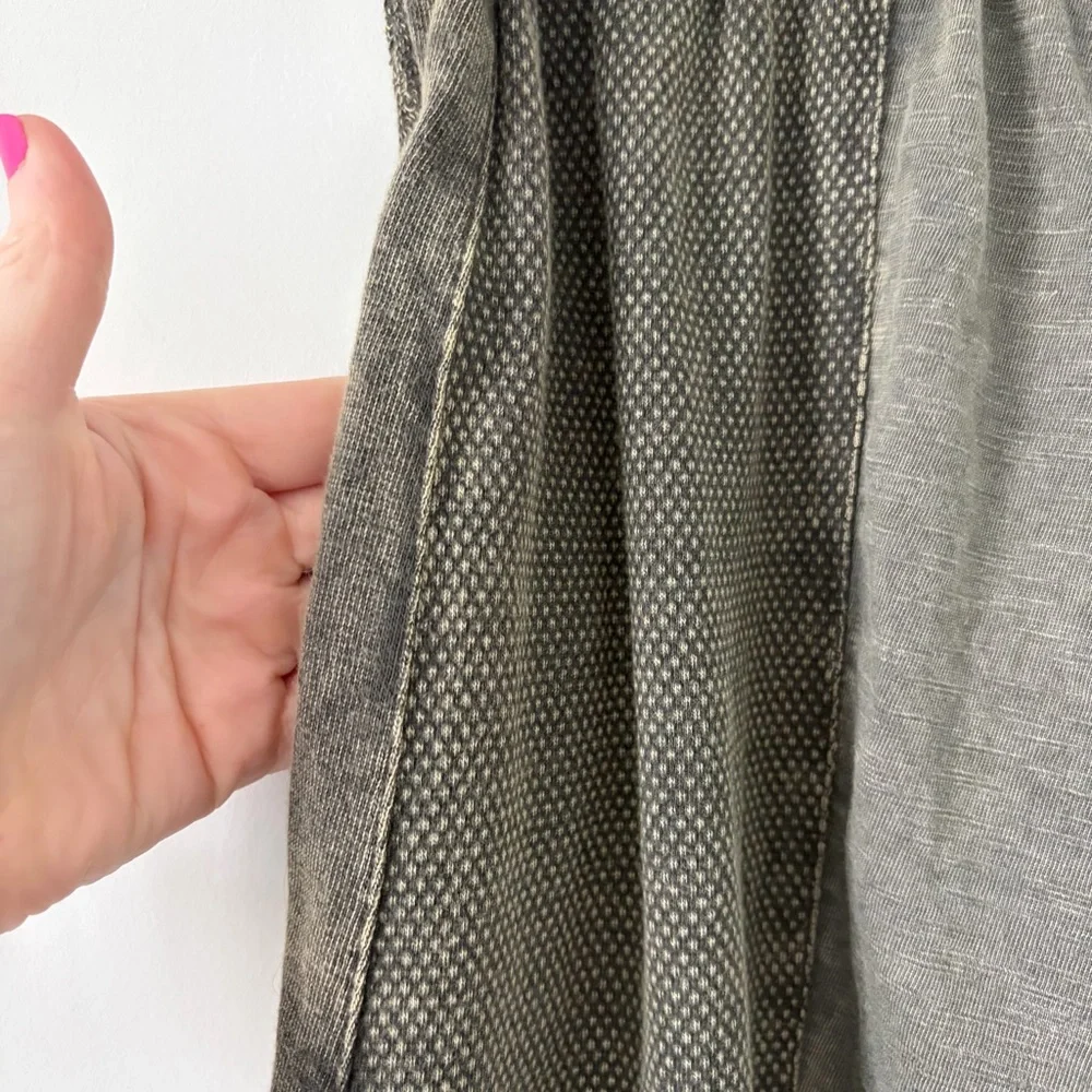 Young Threads Washed Olive Green Embroidered Wide Leg Casual Boho Pants M - Picture 4 of 11